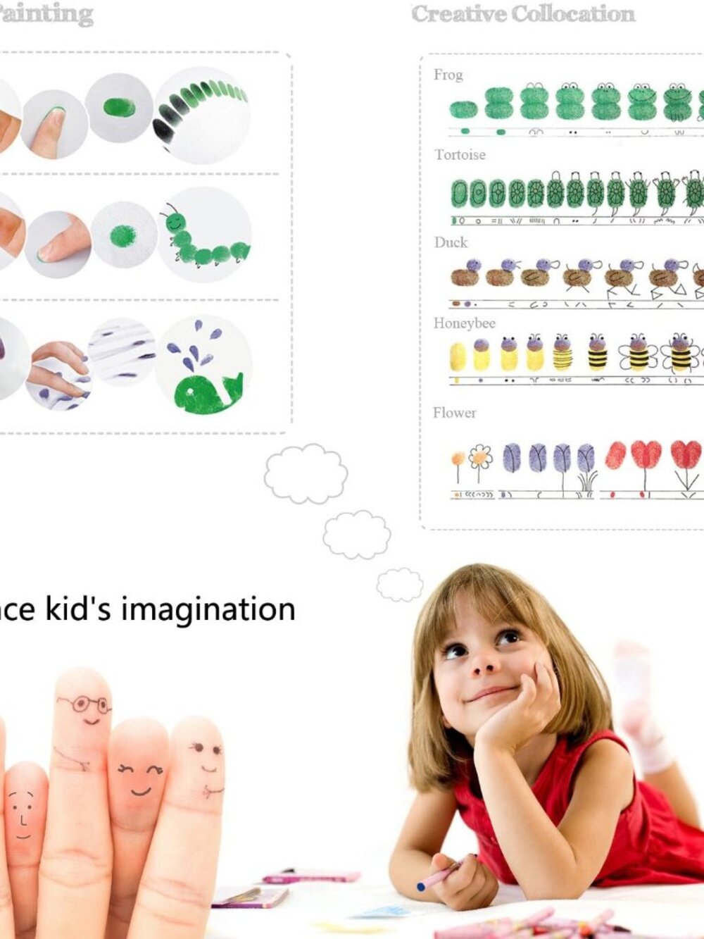 Craft Ink Pad Stamps Partner DIY Color,20 Colors Rainbow Finger Ink pad for Kids - Picture 5 of 6